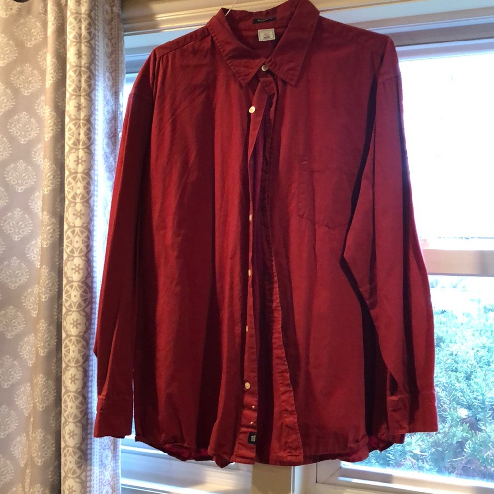 Red button down long sleeve